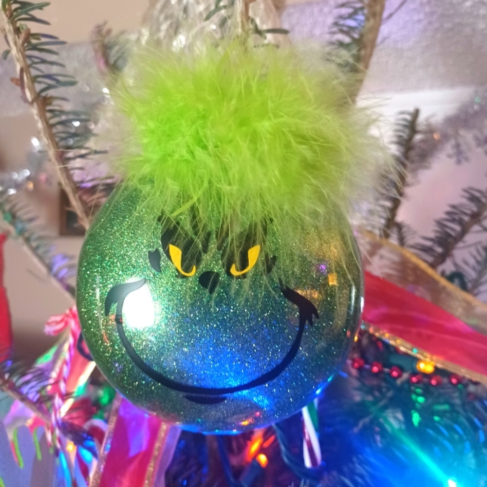 Set of (2) Grinch Christmas ornaments